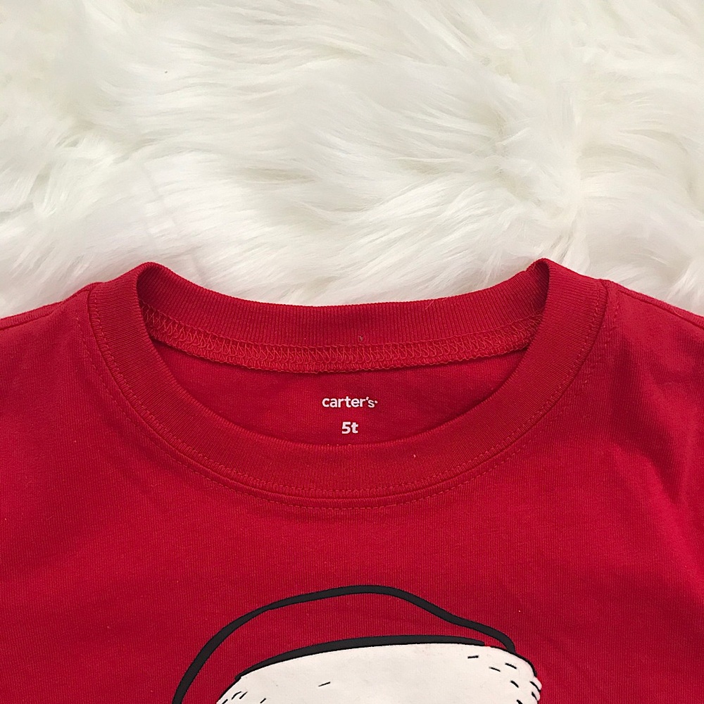 Carter’s Boy’s Red Santa Face Sweater 5T - Picture 6 of 7